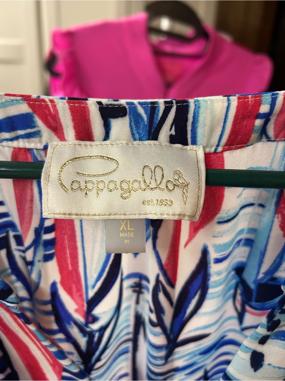 Cappagallo Sailboat 3/4 Tie Sleeve Blouse - Pattern similar to another brands